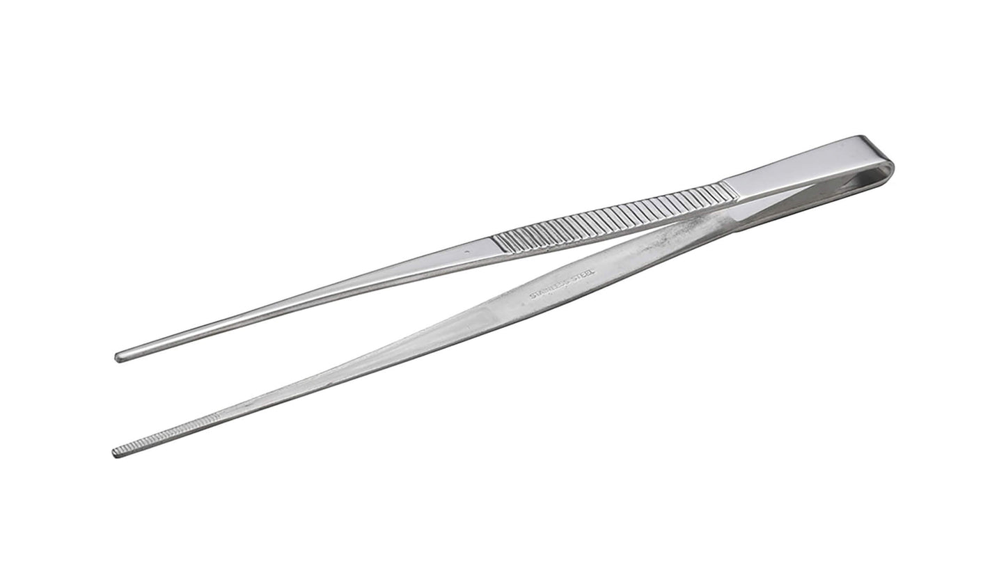 ANEX ステンレスピンセット　直180ｍｍ　（先端ギザ） 【ANEX_137】