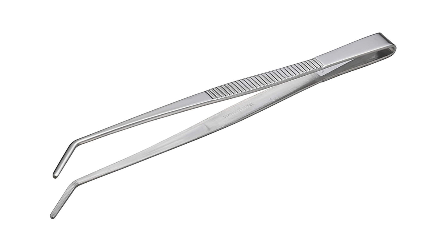 ANEX ステンレスピンセット　先曲180ｍｍ　（先端ギザ） 【ANEX_138】
