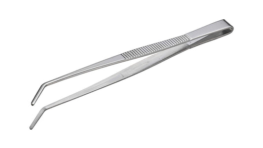 ANEX ステンレスピンセット　先曲180ｍｍ　（先端ギザ） 【ANEX_138】