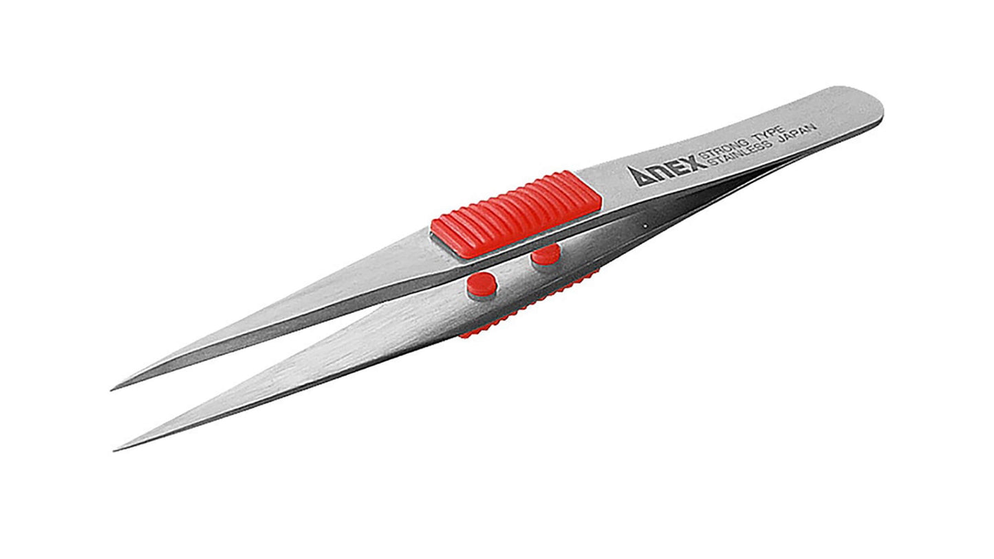 ANEX ラバーグリップ付　ステンレスピンセット　強力型120ｍｍ　（SUS410） 【ANEX_210】