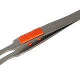 ANEX ラバーグリップ付　ステンレスピンセット　先細鷲型115ｍｍ　非粘着加工（SUS410） 【ANEX_225】 - thumb 1