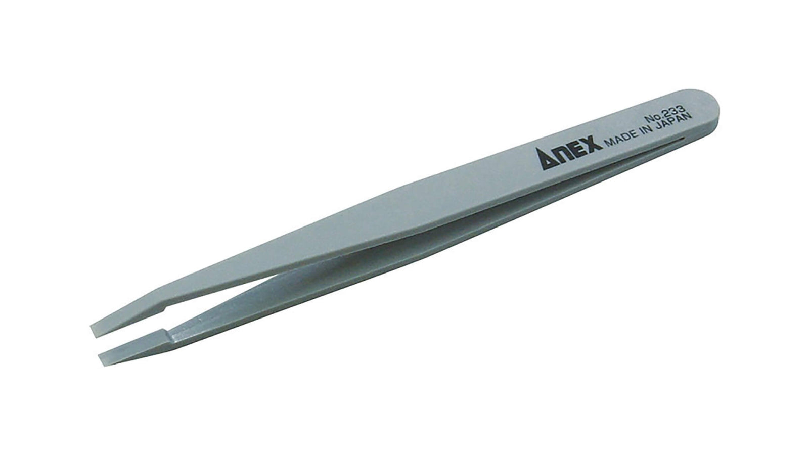 ANEX プラスチックピンセット　先平細型120mm 【ANEX_233】