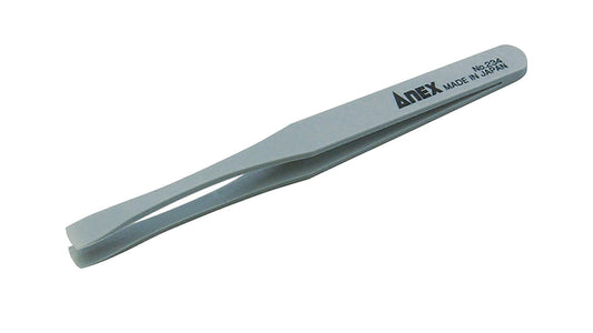 ANEX プラスチックピンセット　先丸平型120mm 【ANEX_234】
