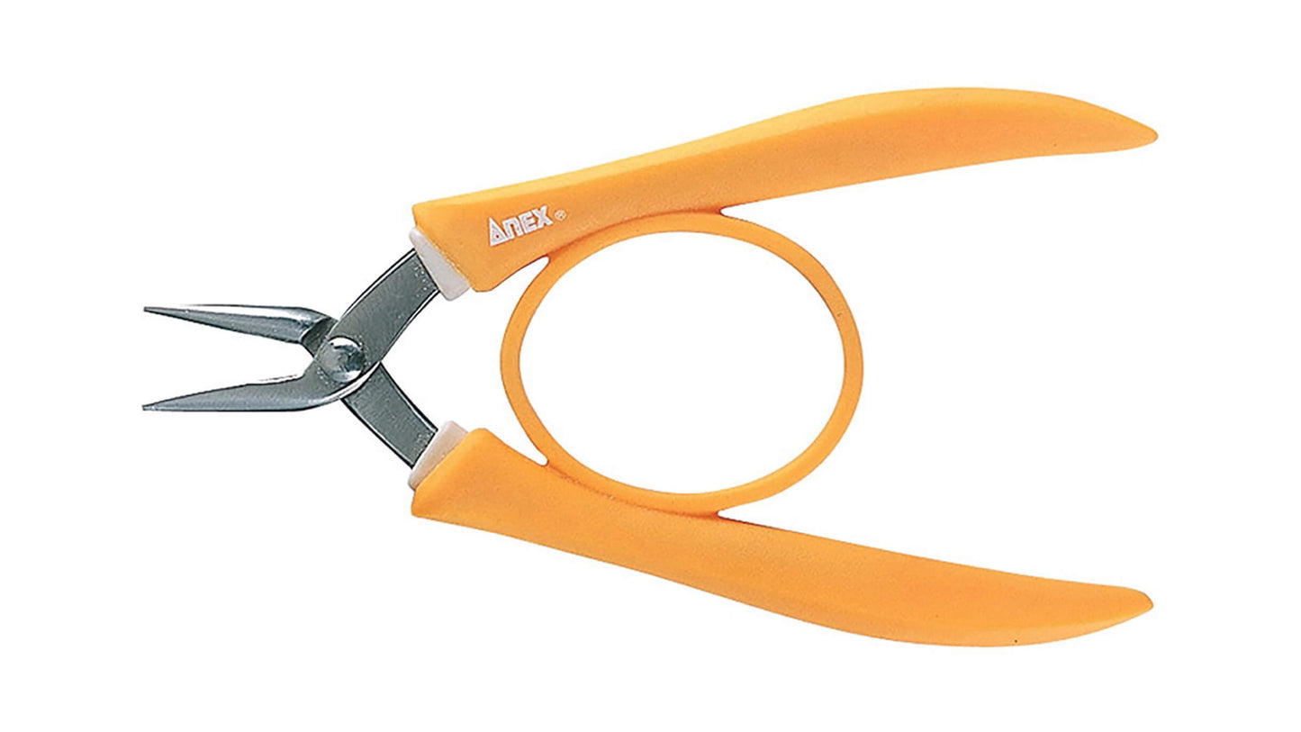 ANEX ステンレス製　精密ラバーグリップヤットコ　両丸タイプ135ｍｍ 【ANEX_253】