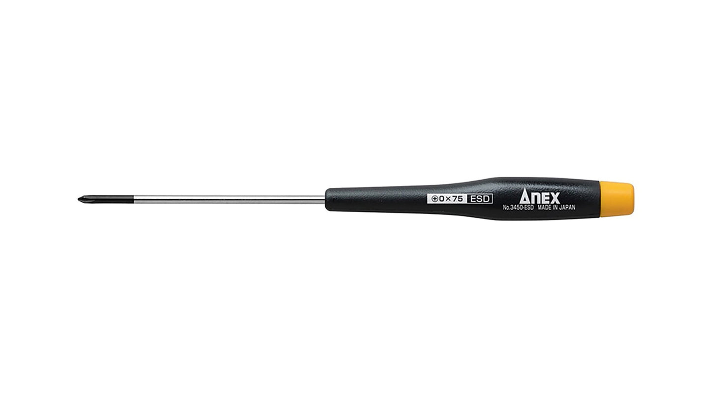 ANEX ESD精密ドライバー　＋0×75 【ANEX_3450-ESD_5】