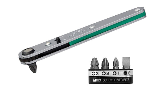 ANEX ストレート型　オフセットラチェットドライバー　5本組 【ANEX_425-5B】
