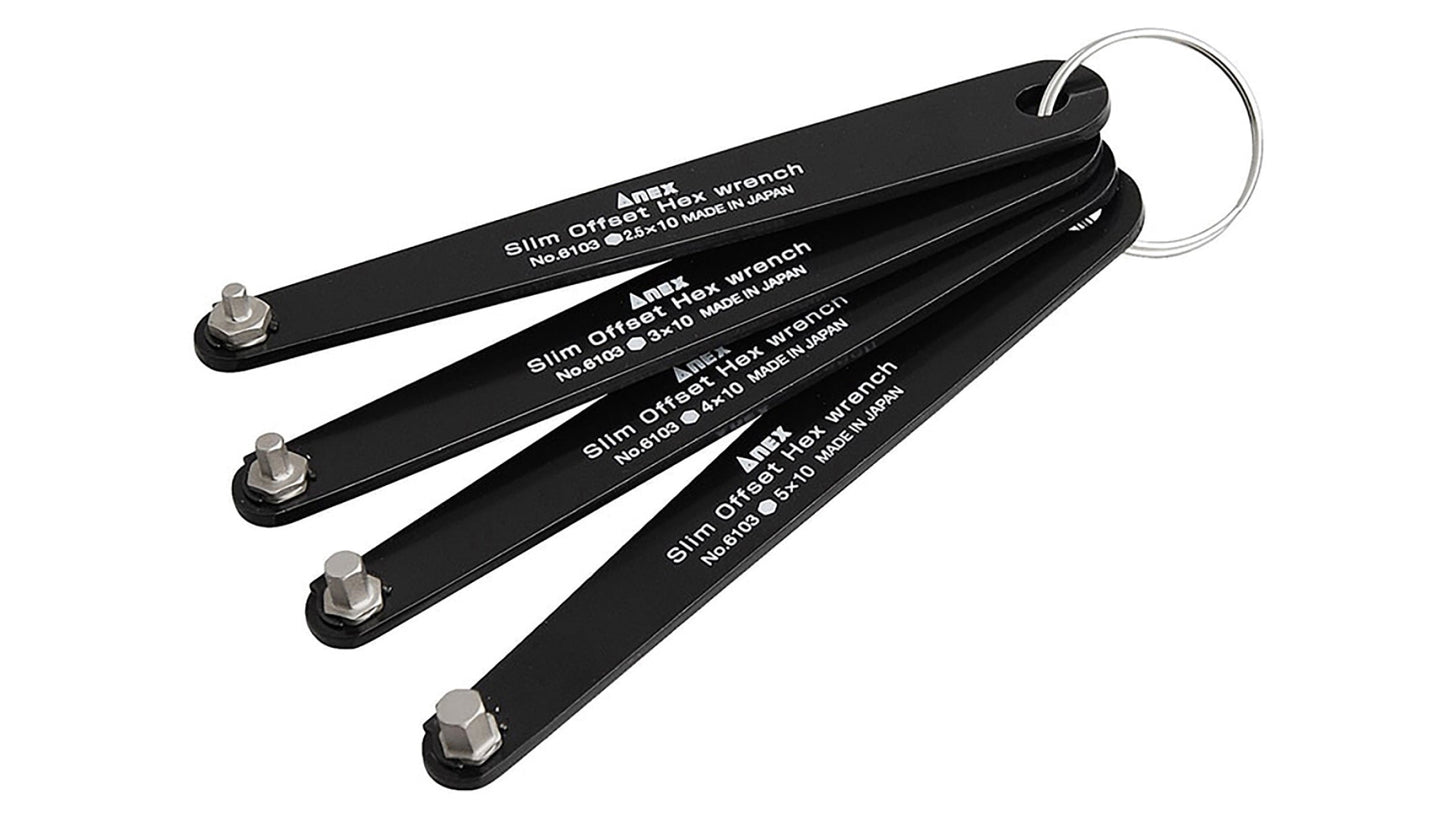 ANEX スリムオフセット六角レンチ4本組 【ANEX_6103-F】