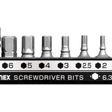 ANEX 溝付超短ビット　六角レンチ8PCS　（手動ドライバー用） 【ANEX_AK-51P-B8H1】 - thumb 1