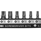 ANEX 溝付超短ビット　ヘクスローブ8PCS　（手動ドライバー用） 【ANEX_AK-51P-B8T】 - thumb 1
