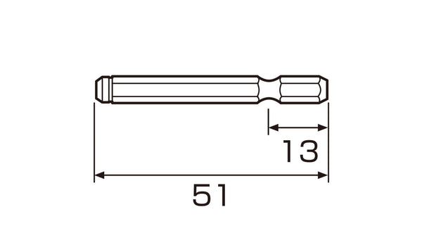 ANEX オフセットアダプター19mm用　止め輪付ビット 【ANEX_AOA-19EB】_4