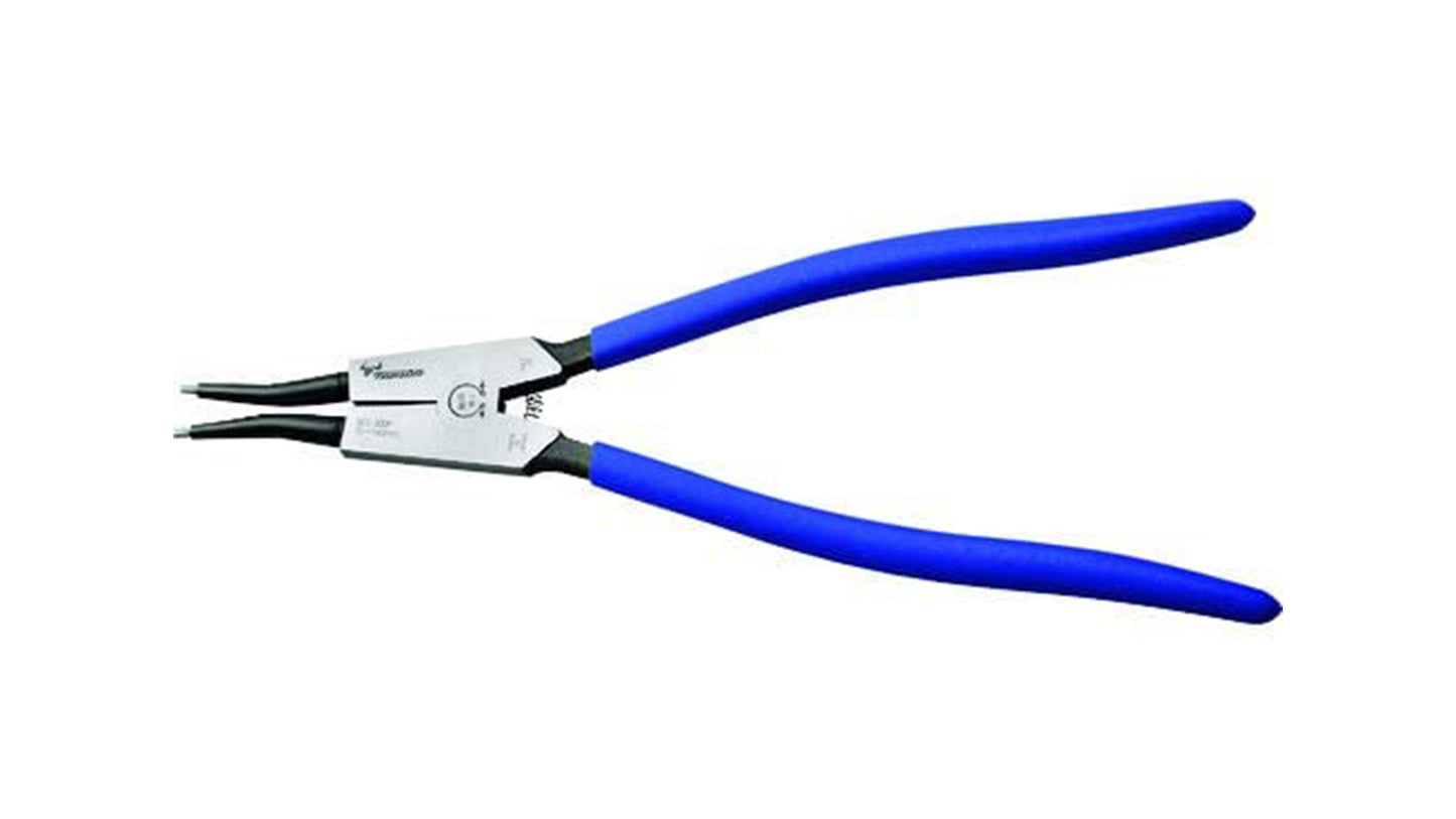 ツノダ スナップリングプライヤー軸用直爪（バネ付） 300mm 【SES-300P】